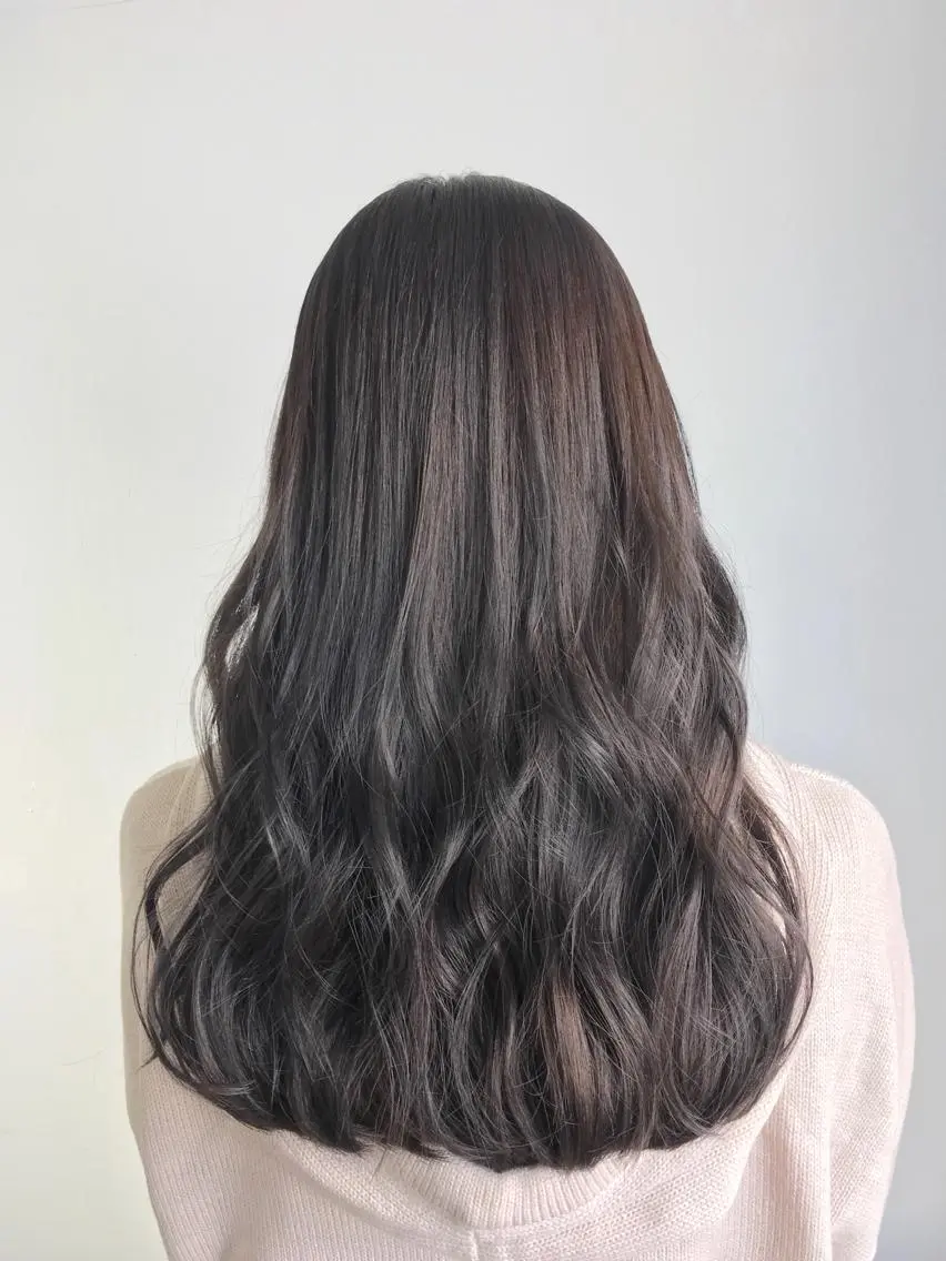 ロング カラー グレージュ ヘアカラー トリートメント ヘアセット yoshi ☆のヘアスタイル