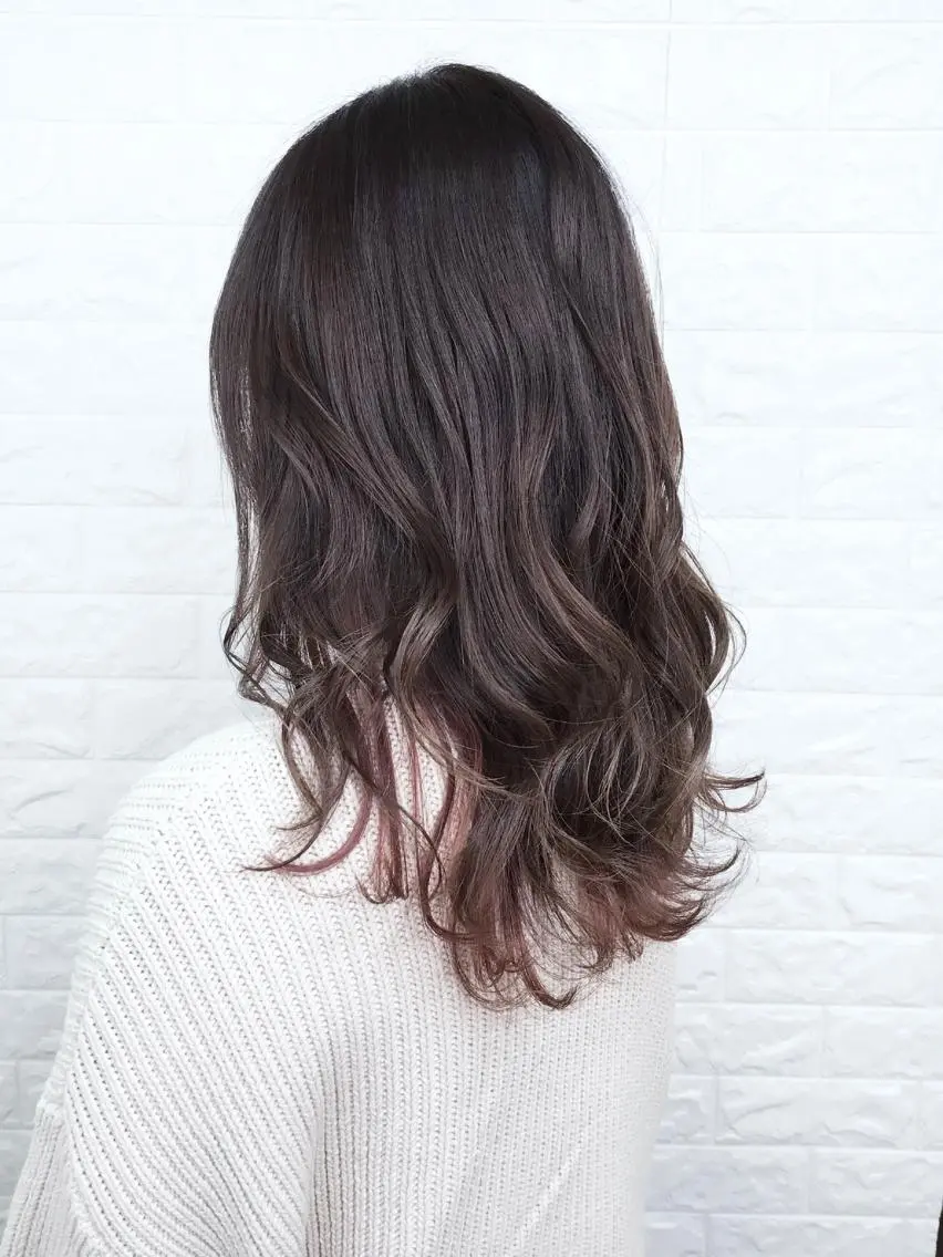 セミロング カラー 髪質改善縮毛矯正 美容師✂️山崎竜二のヘアスタイル