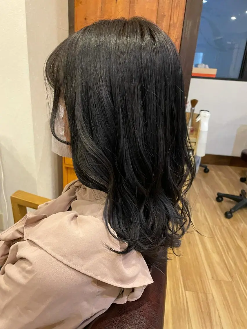 セミロング カラー ヘアアレンジ like みやびのヘアスタイル