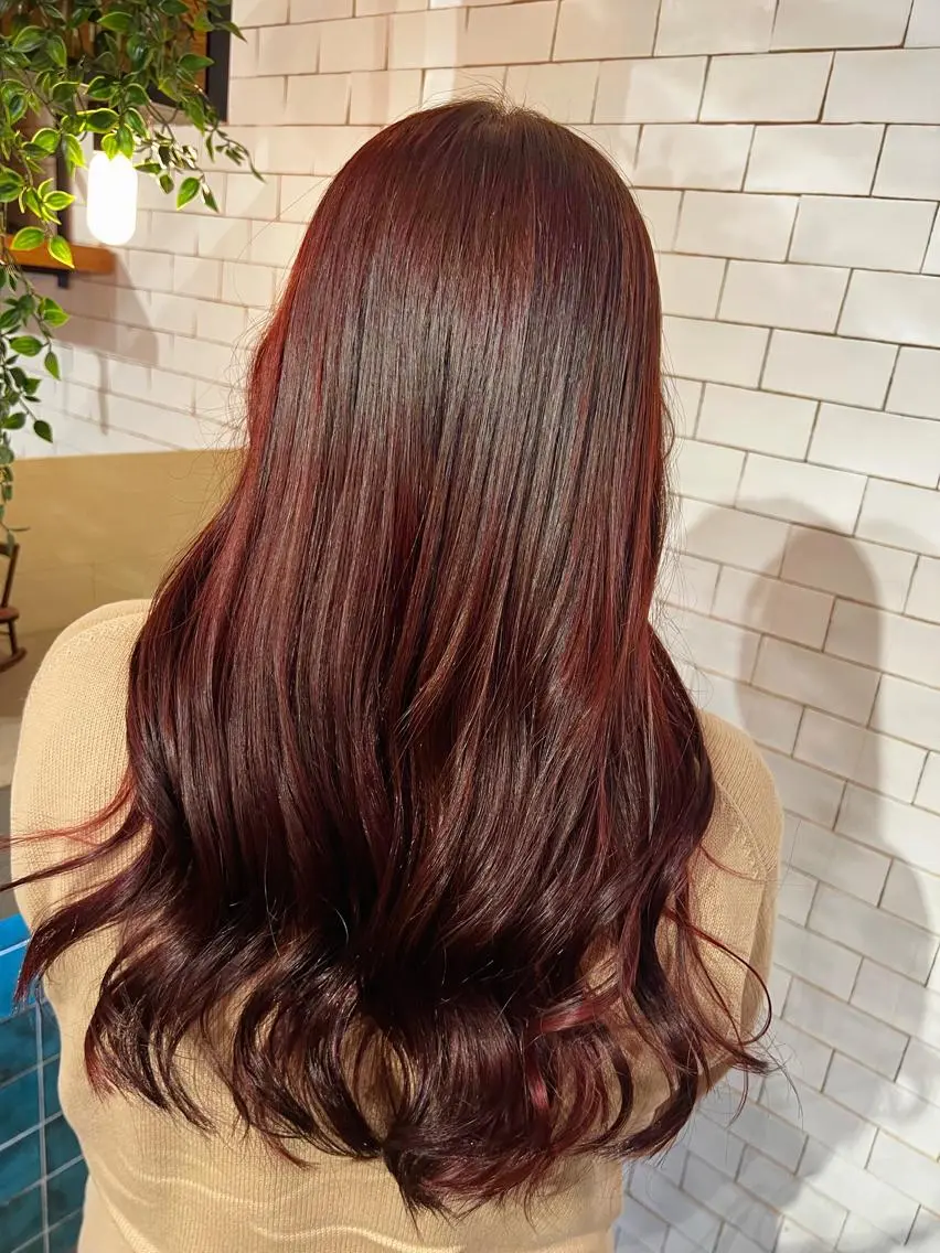 ロング ヘアカラー トリートメント くらかず あやねのヘアスタイル