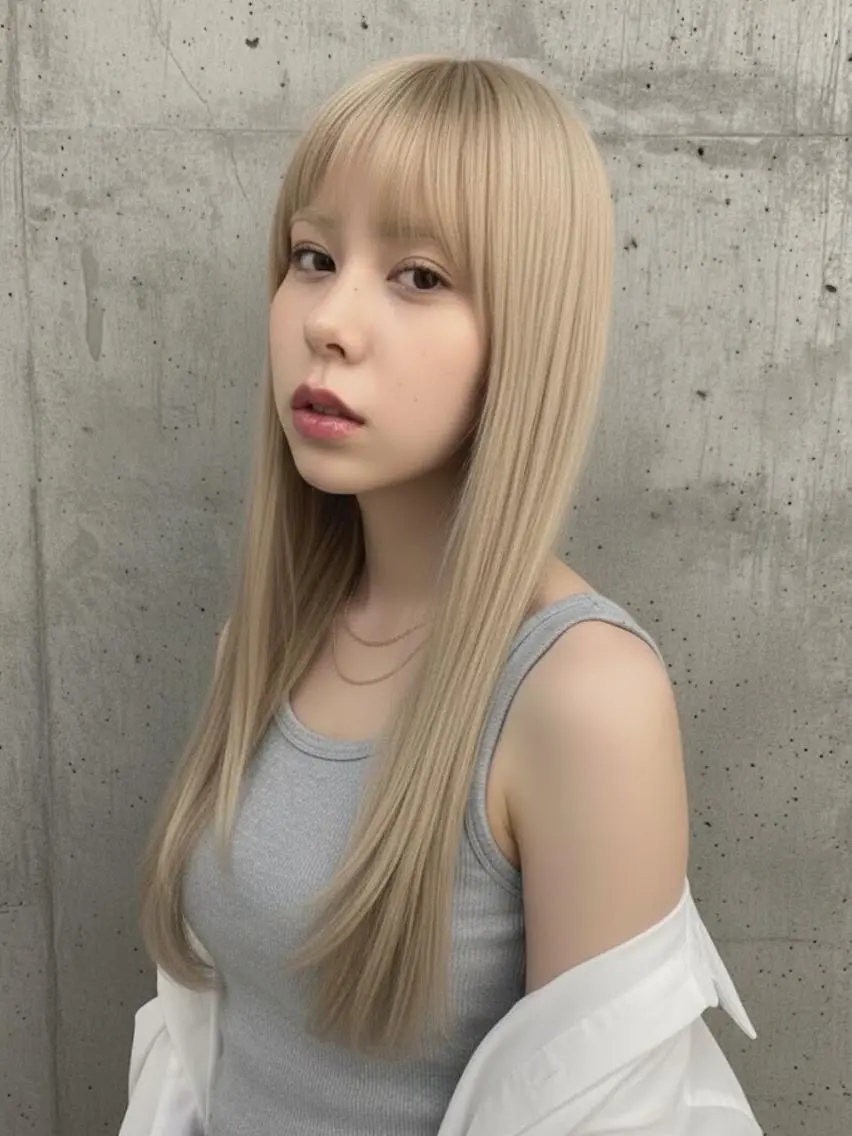ロング カラー ブリーチ ブロンド ロング ヘアカラー トリートメント 渋谷ハチ公口徒歩３分 🌈ヘアサロンM渋谷のヘアスタイル