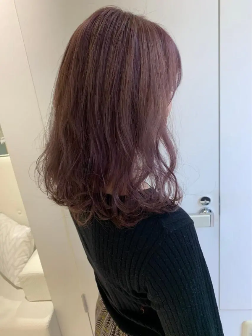 カラー ピンクカラー Okamura Chisatoのヘアスタイル
