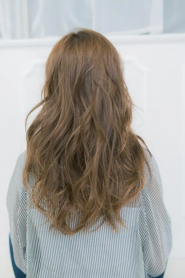 セミロング セミロングパーマ アッシュ a-granz 住吉店のヘアスタイル