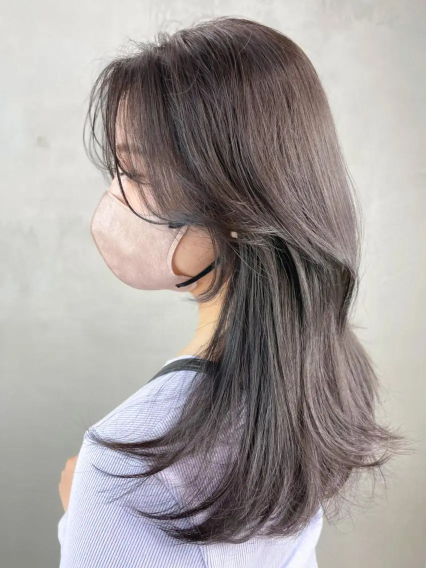 カラー パーマ ヘアアレンジ グレージュ ITbyALBUM 松戸のヘアスタイル