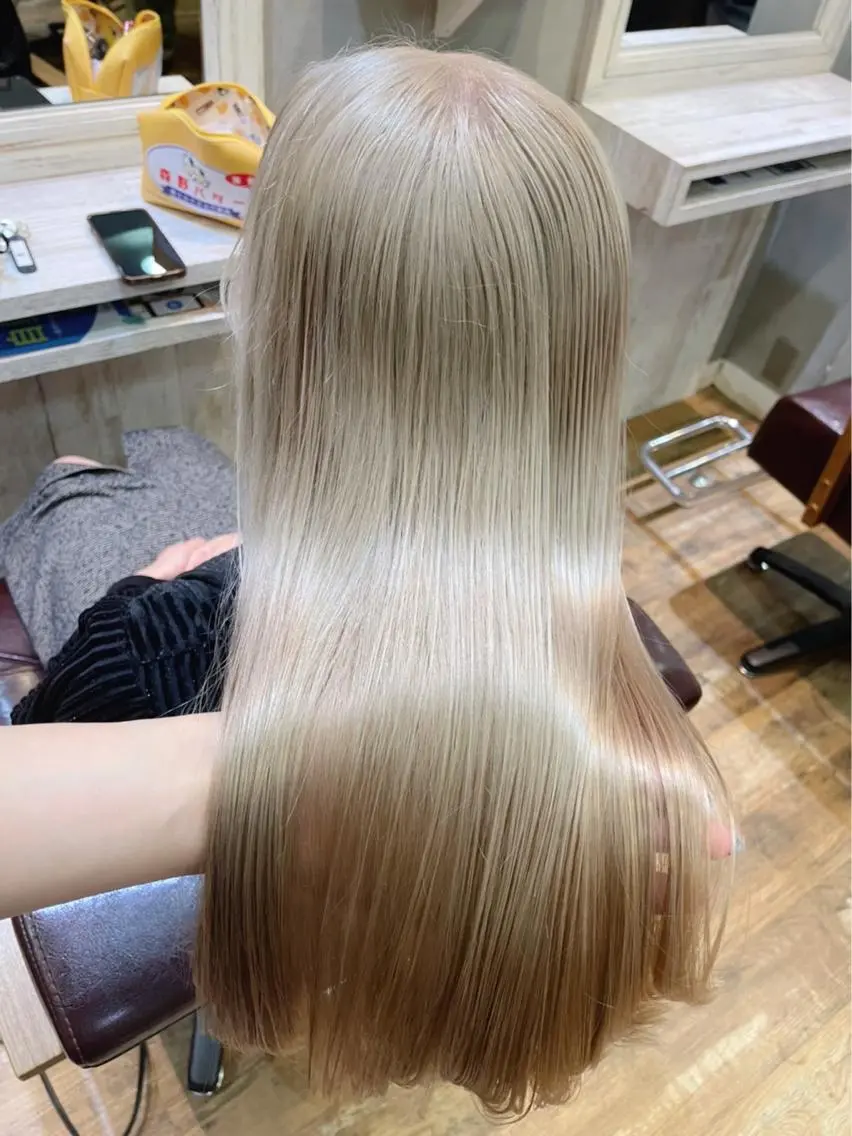 ロング カラー ダブルカラー トリートメント 極艶透明感カラー🐰 髪質改善/出雲つぐみのヘアスタイル