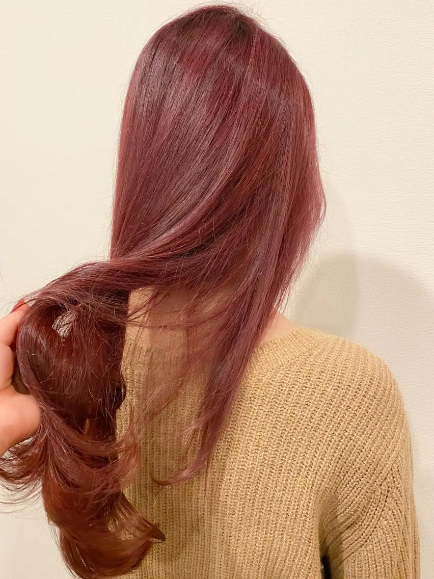 ロング カラー ブリーチ ピンクカラー ダメージレスサロン✨ kayo🌱のヘアスタイル