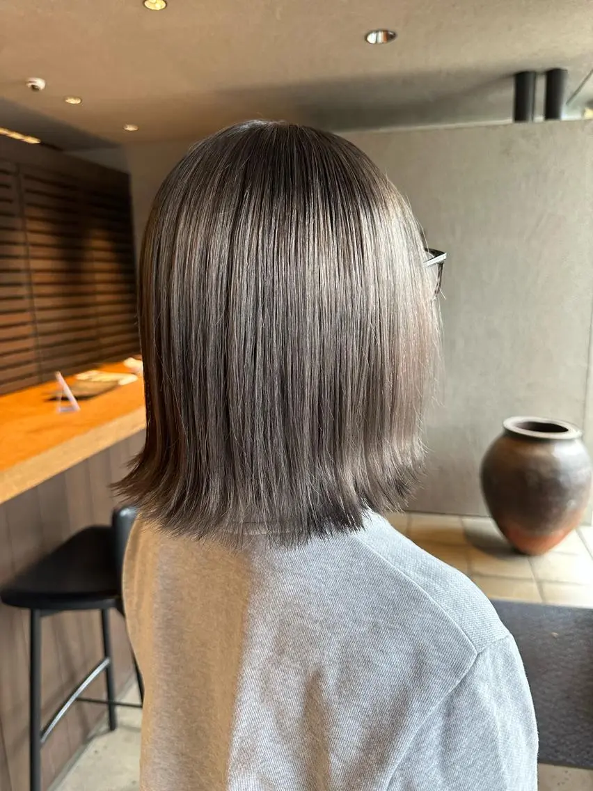 ミディアム ヘアカラー トリートメント 似合わせ松本 容政のヘアスタイル