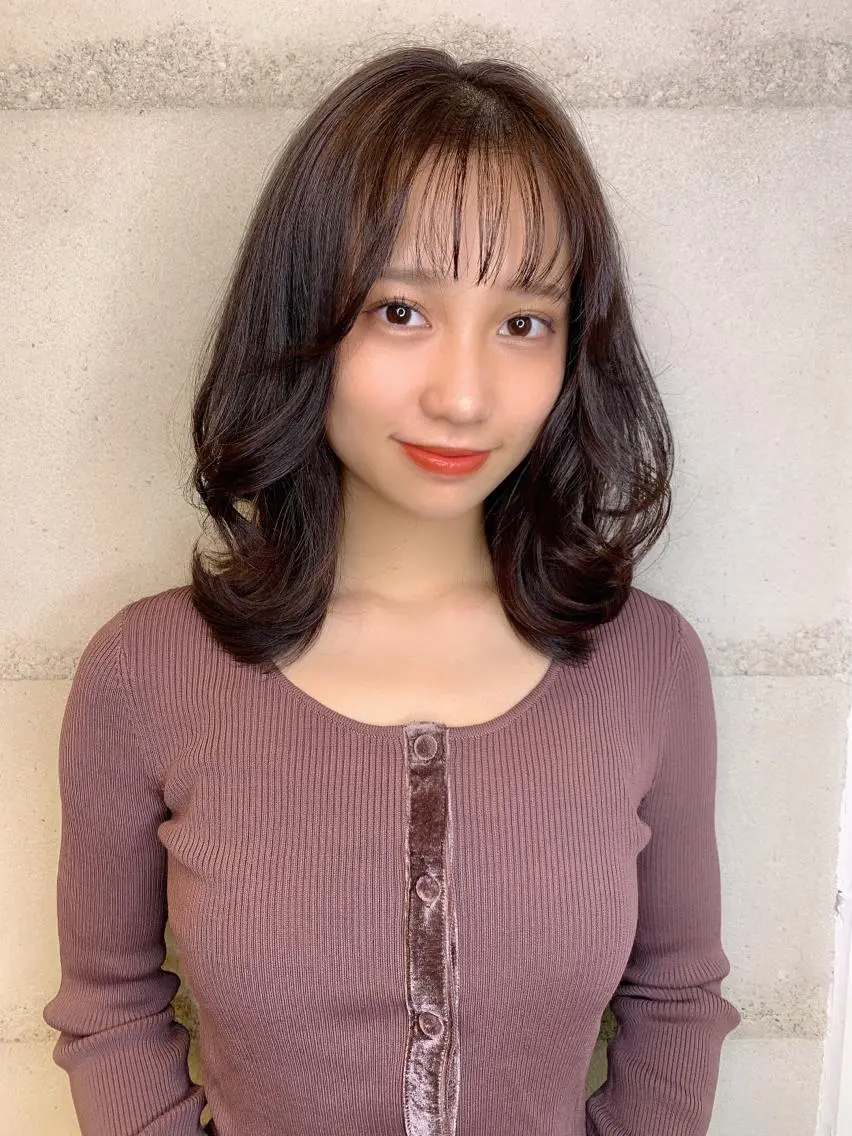 ミディアム カラー 透明感カラー✂︎ /縮毛矯正/YUKAのヘアスタイル