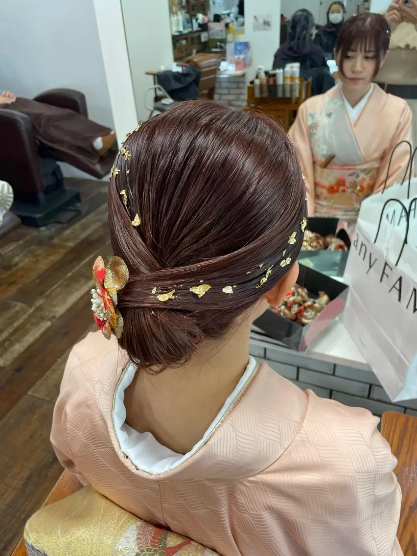ミディアム ヘアアレンジ 着物ヘア 井手口 沙樹のヘアスタイル