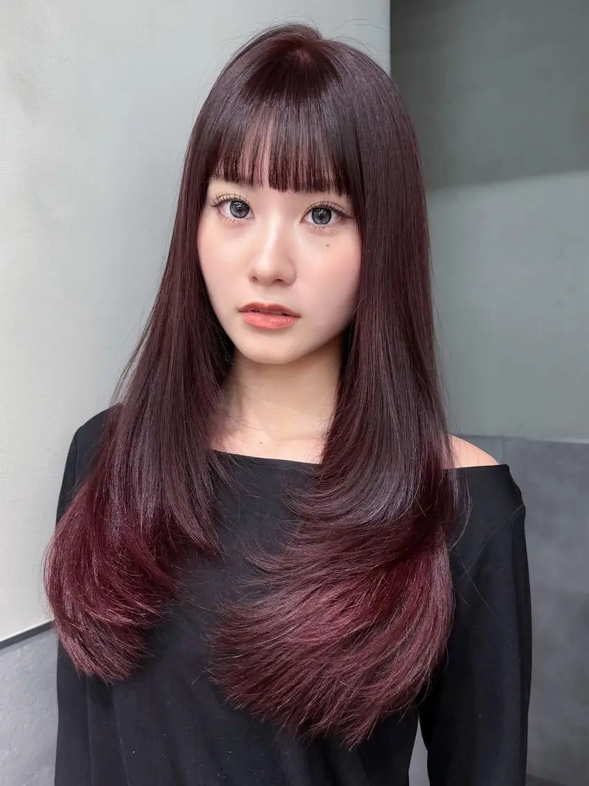 セミロング カラー ベージュカラー ピンクカラー ピンクベージュ 顔まわりレイヤー 顔周りカット カット ヘアカラー トリートメント ITbyALBUM 藤沢店のヘアスタイル