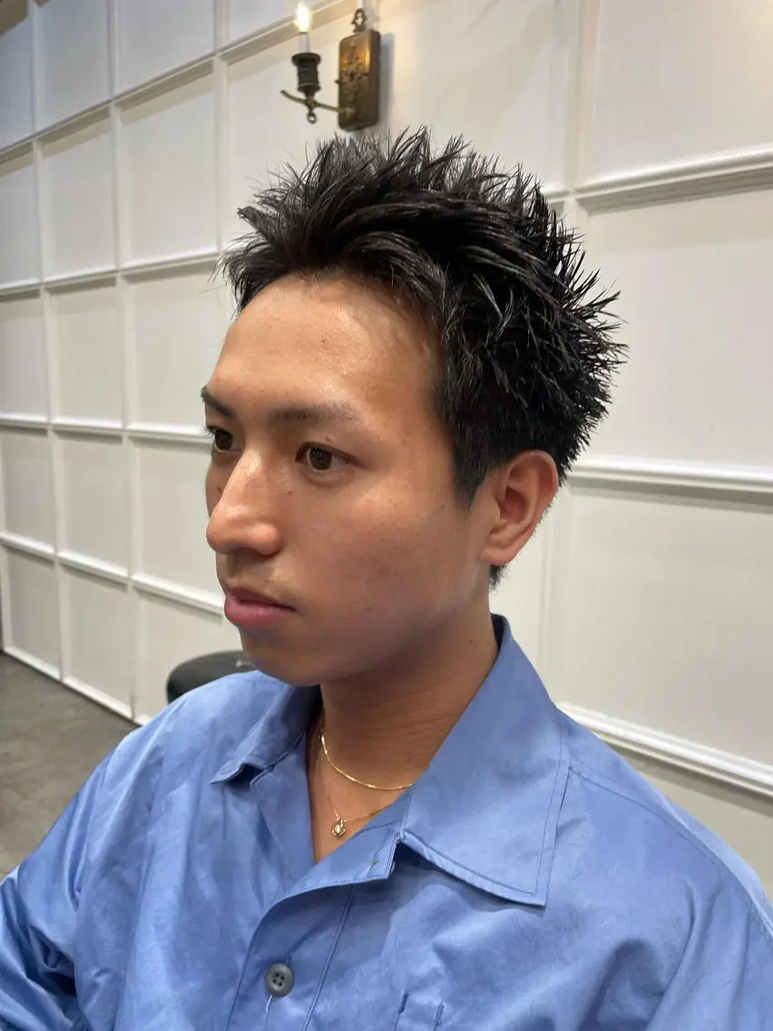 ショート カラー パーマ ヘアアレンジ メンズ くびれレイヤー/艶 カラー　MADOKAのヘアスタイル