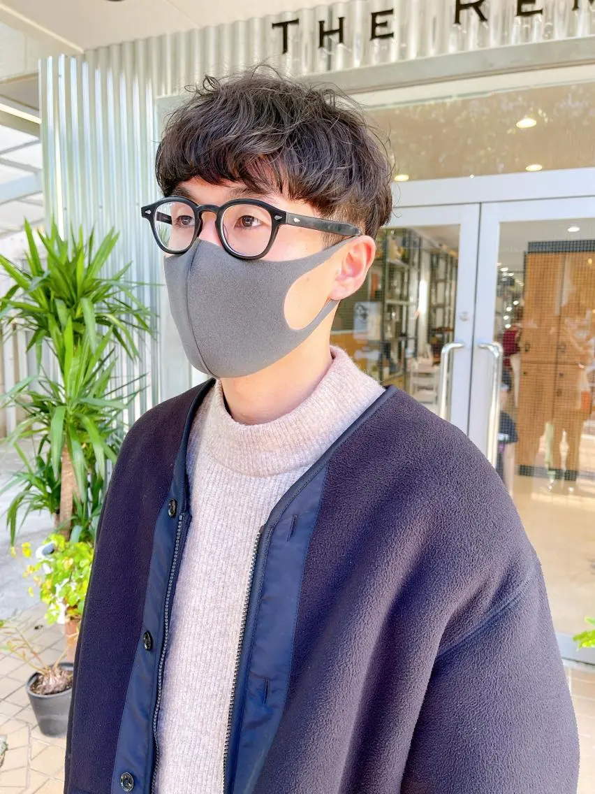 ショート パーマ メンズ マッシュ メンズパーマ ショートヘア カット ヘアカラー パーマ 縮毛矯正 トリートメント メンズパーマ タカキリョウのヘアスタイル