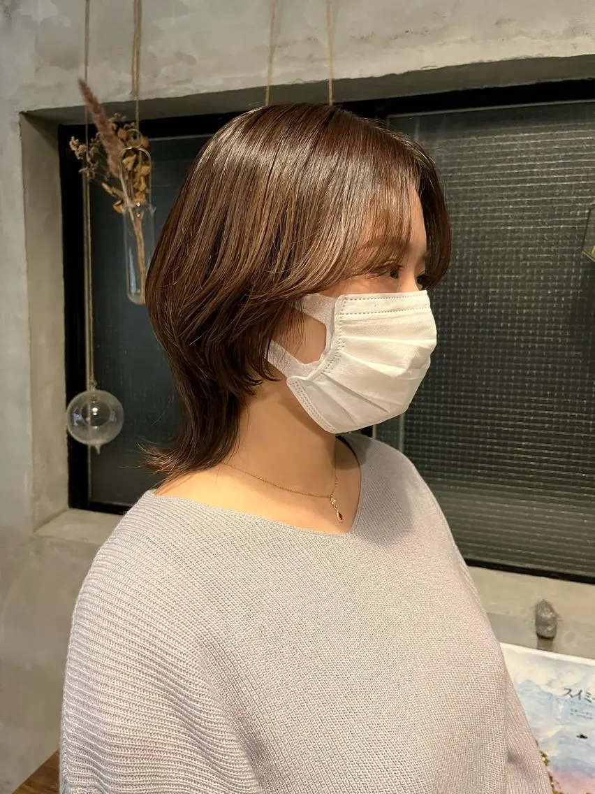 ミディアム ヘアカラー トリートメント 西山 紗耶香🪽 透明感カラー/ボブのヘアスタイル
