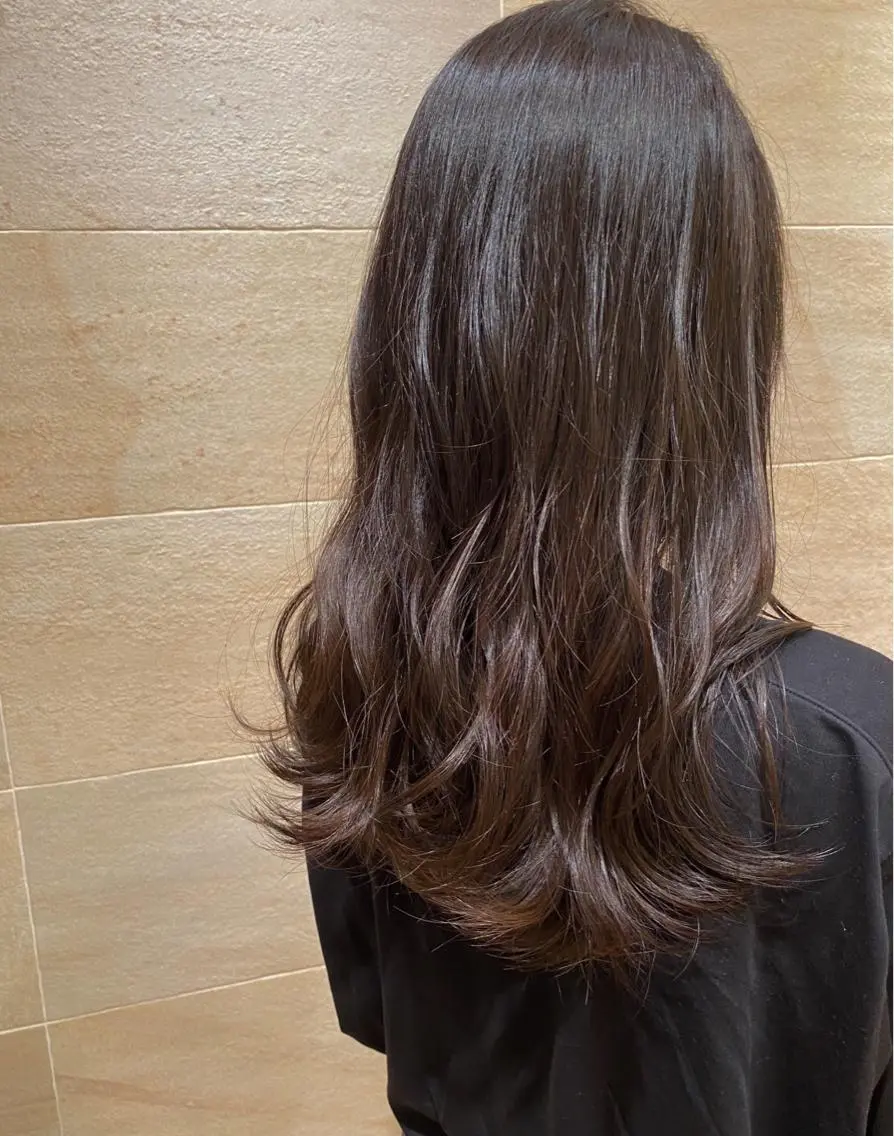 ロング カラー アッシュ アッシュブラウン ブラウンカラー カットモデル募集中/ 店長/角田真哉のヘアスタイル