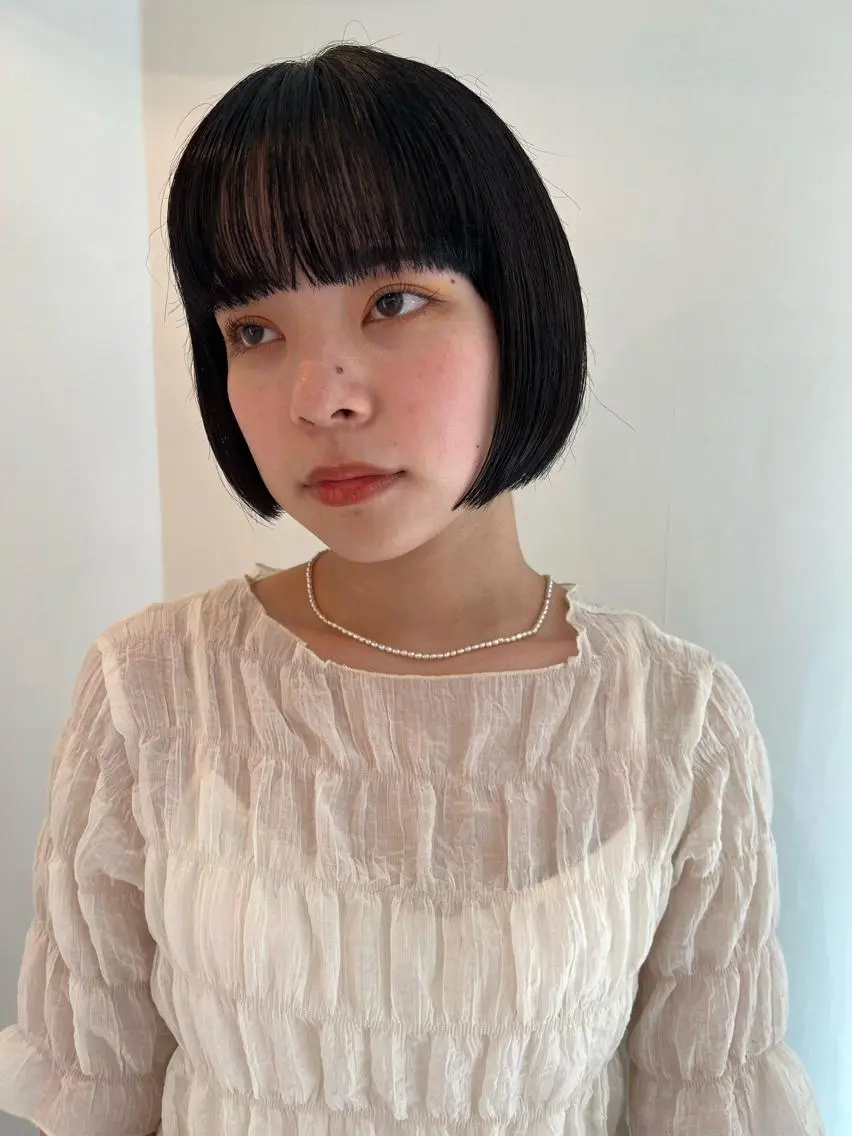 ミディアム ブリーチカラー🎀 韓国風/寺門美優のヘアスタイル
