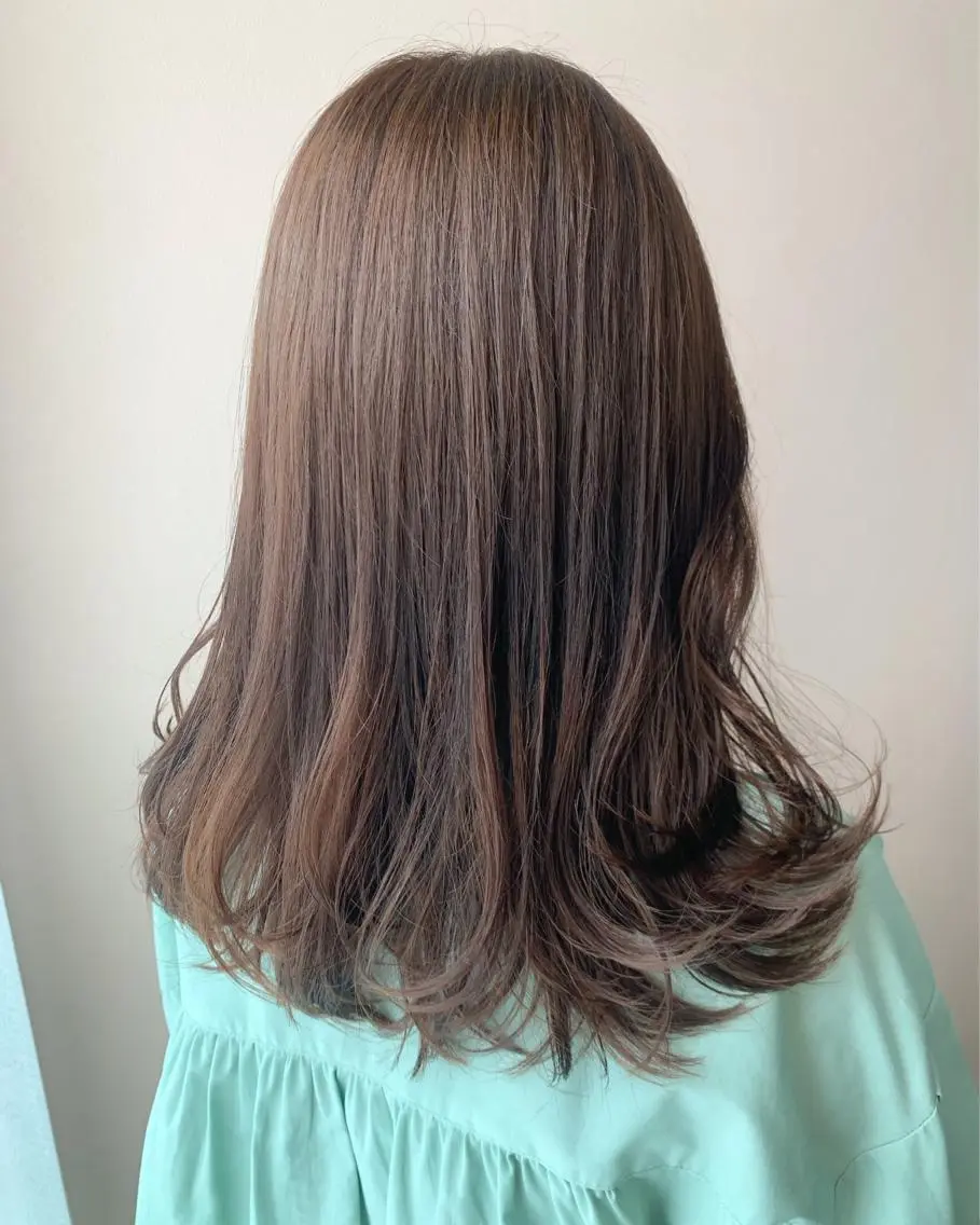 ロング カラー ベージュカラー ブリーチ ブリーチなしカラー オレンジ オレンジベージュ hubhair レイヤー/透明感のヘアスタイル