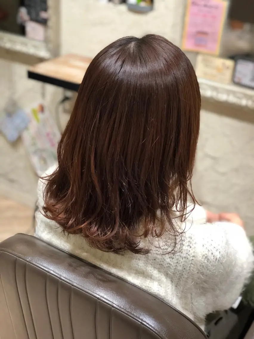 ミディアム 五十嵐ゆり 美髪カラー 武蔵小杉のヘアスタイル