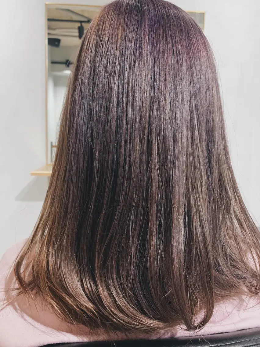 ミディアム カラー ヘアアレンジ ボブパーマコテ巻き風 パーマNo1深江秀平のヘアスタイル