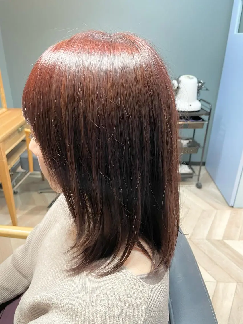 ミディアム カット ヘアカラー トリートメント ✨透明感カラー✨ ✨小顔カット✨山木のヘアスタイル