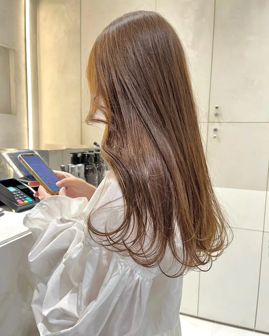 ロング カラー カット minami🪷 暖色カラーのヘアスタイル