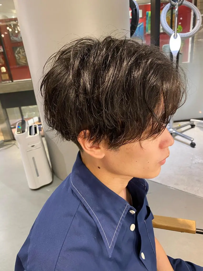 パーマ メンズ カット パーマ 梅田茶屋町メンズ 専門美容師 山元一平のヘアスタイル