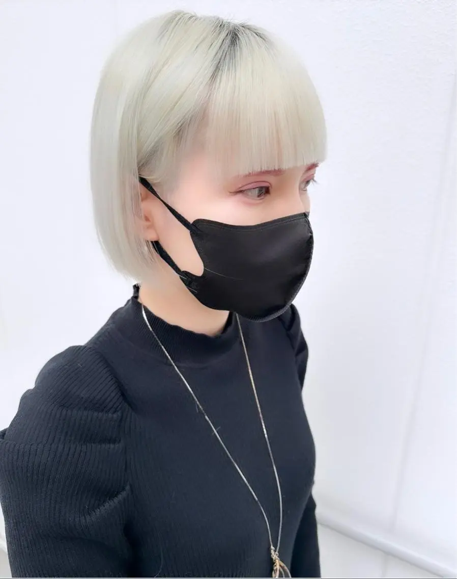 ショート ボブ デート ハイライト 髪質改善 韓国風ヘア 【20代ダメージ毛に 髪質改善】のヘアスタイル