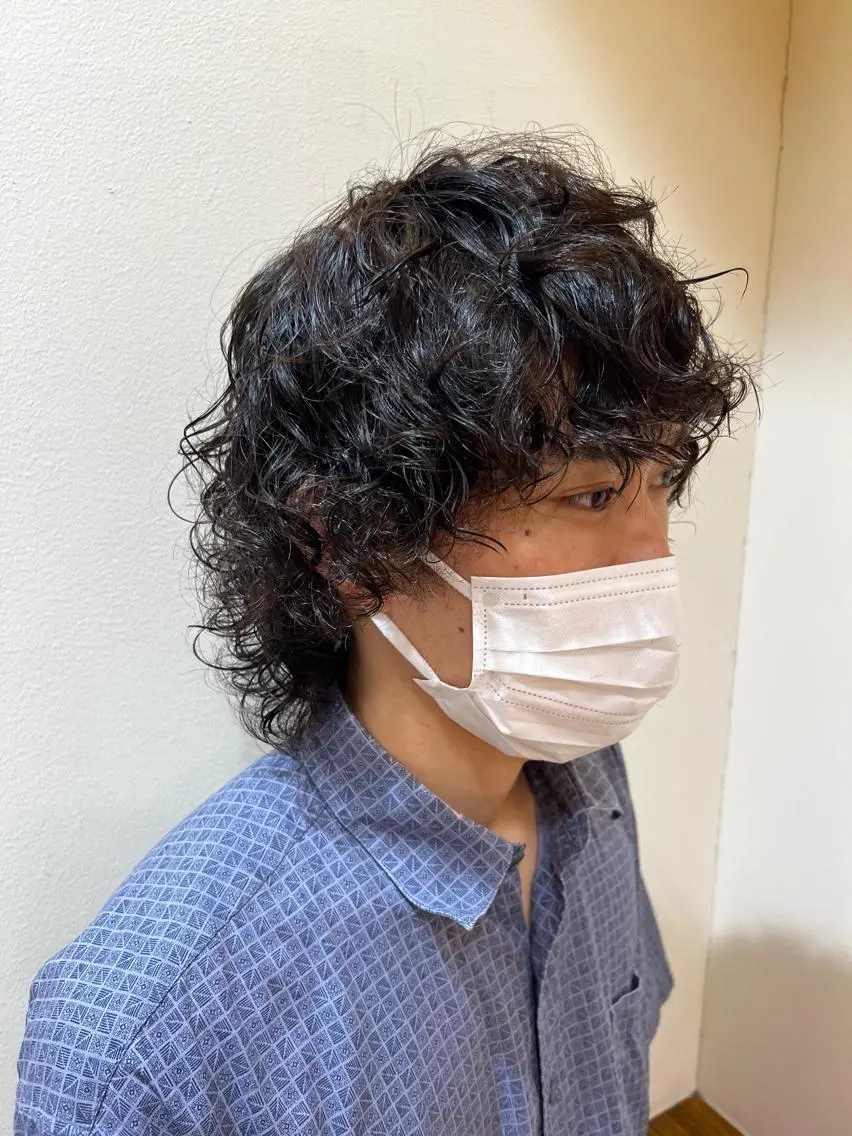 パーマ メンズ Ore🫧タナカマヤ /柔らかい質感カラーのヘアスタイル