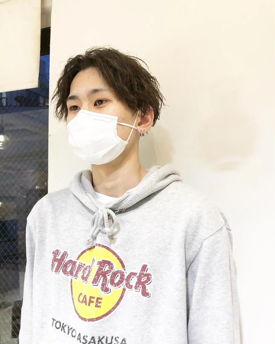 パーマ ヘアアレンジ メンズ カット パーマ トリートメント ヘアセット メンズ特化✂️栗原 侑也のヘアスタイル