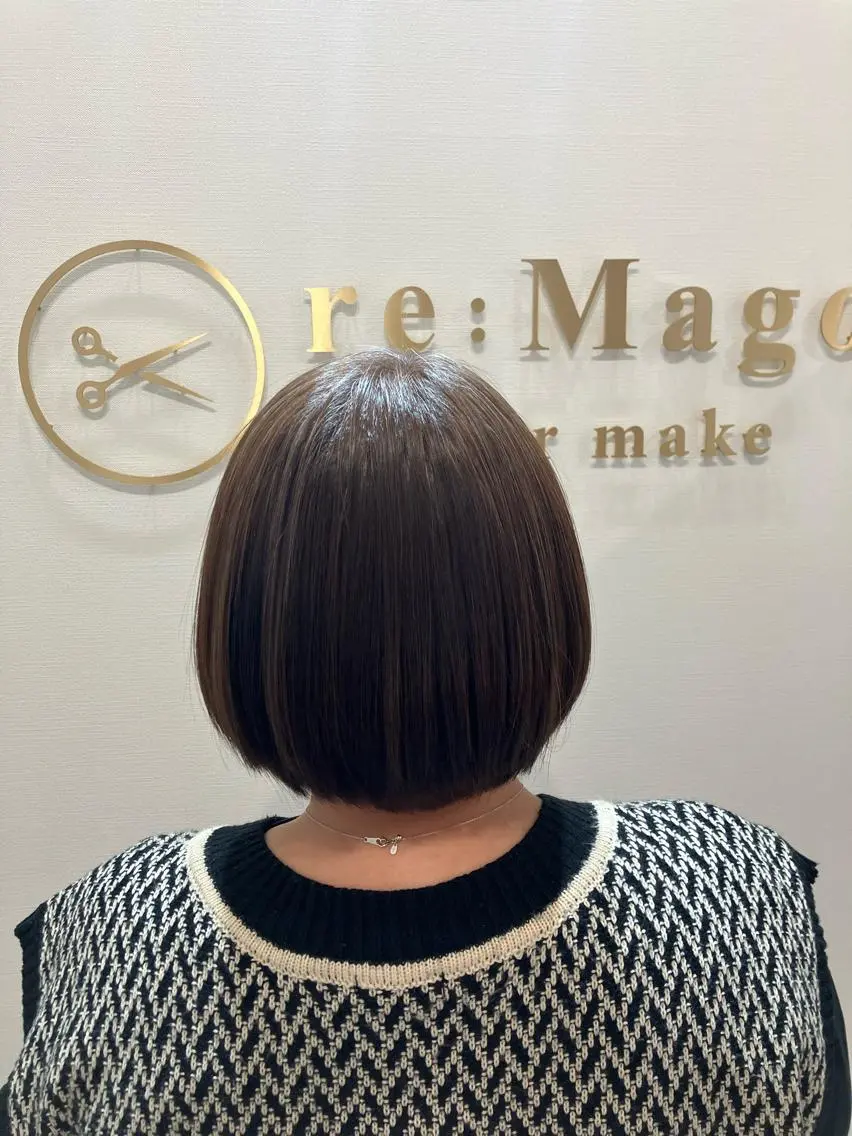 ショート カラー ヘアアレンジ キッズ カット ヘアカラー トリートメント 横浜関内髪質改善 re:Magoのヘアスタイル