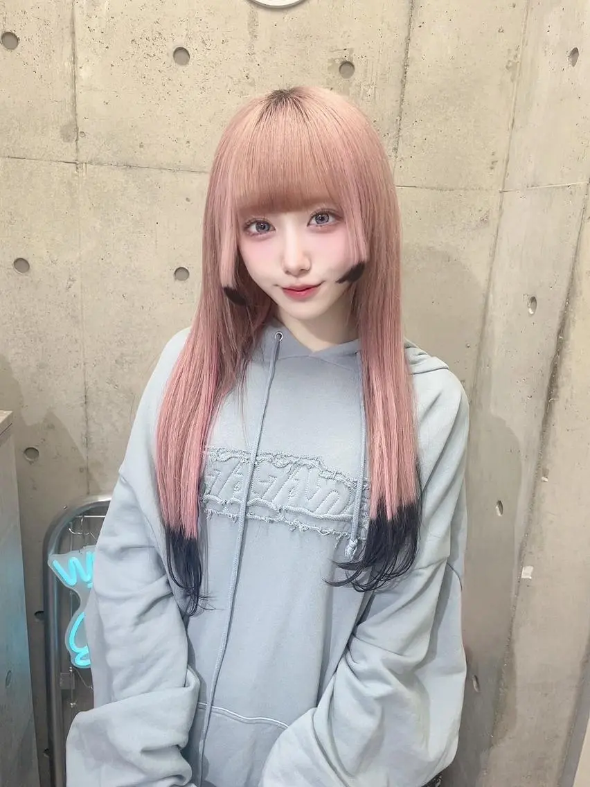 カラー ロング ブリーチ/ウルフ特化 渋谷カルチャー交差点のヘアスタイル