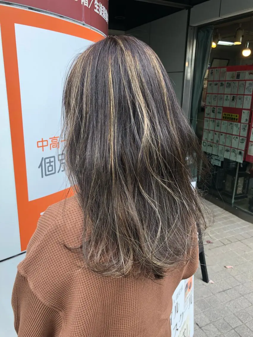 ロング カラー ヘアアレンジ ハイライト/髪質改善 ans/黒木 和大のヘアスタイル