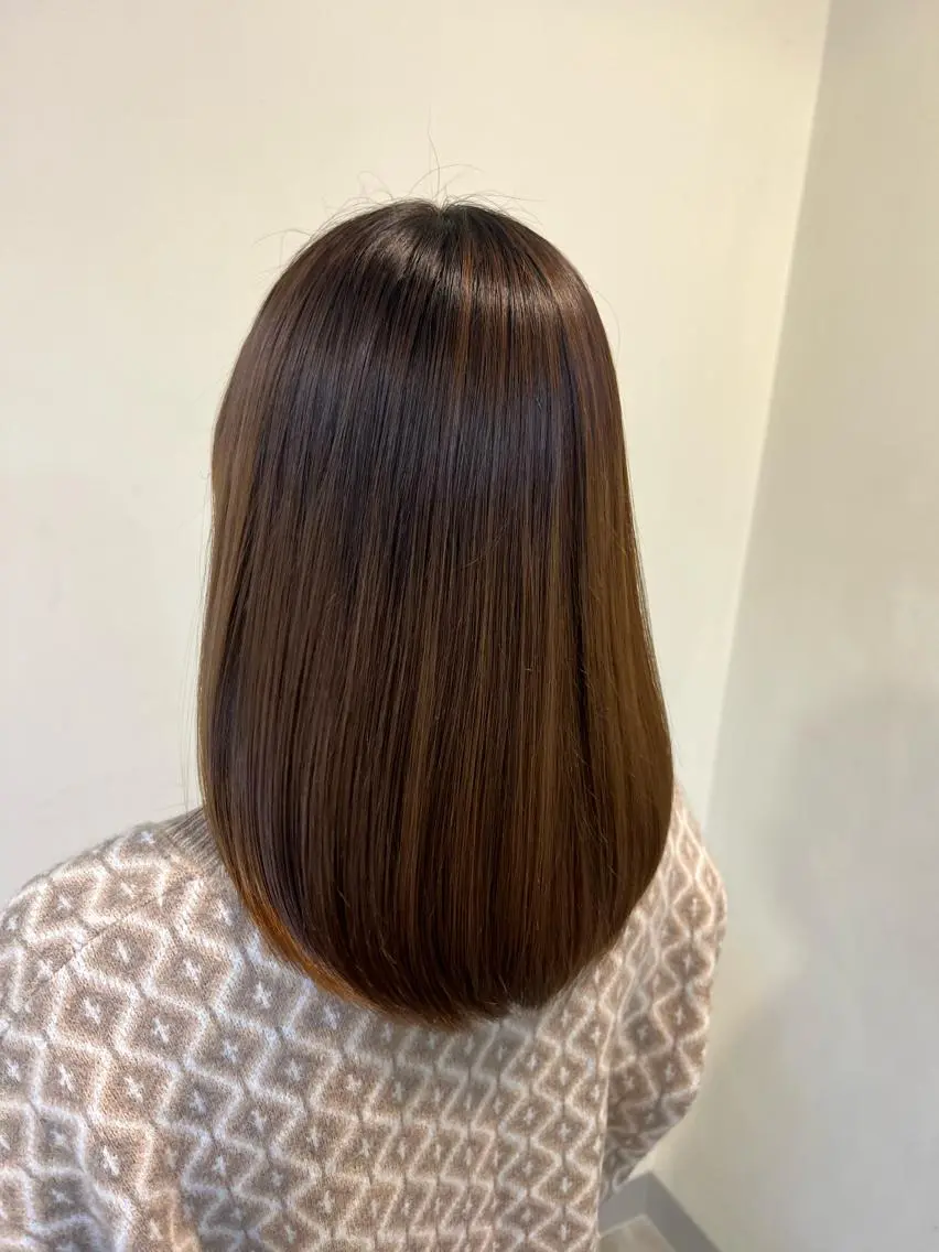 ミディアム カラー 最高級髪質改善🥇 小玉美菜のヘアスタイル
