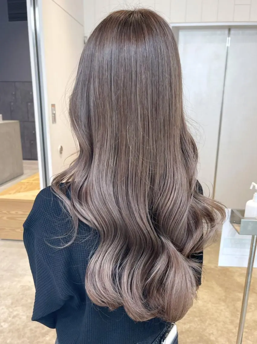 セミロング カラー パーマ ヘアアレンジ ヨシンモリ ITbyALBUM 浦和店のヘアスタイル