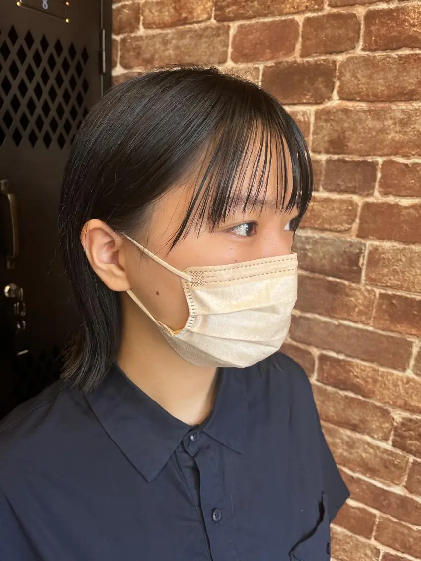 ミディアム カラー パーマ ヘアアレンジ メンズ キッズ ネイル マツエク・マツパ アイブロウ ミディアムパーマ メンズパーマ ブラウンカラー ケアカラー 透明感カラー 久木原 ゆりのヘアスタイル