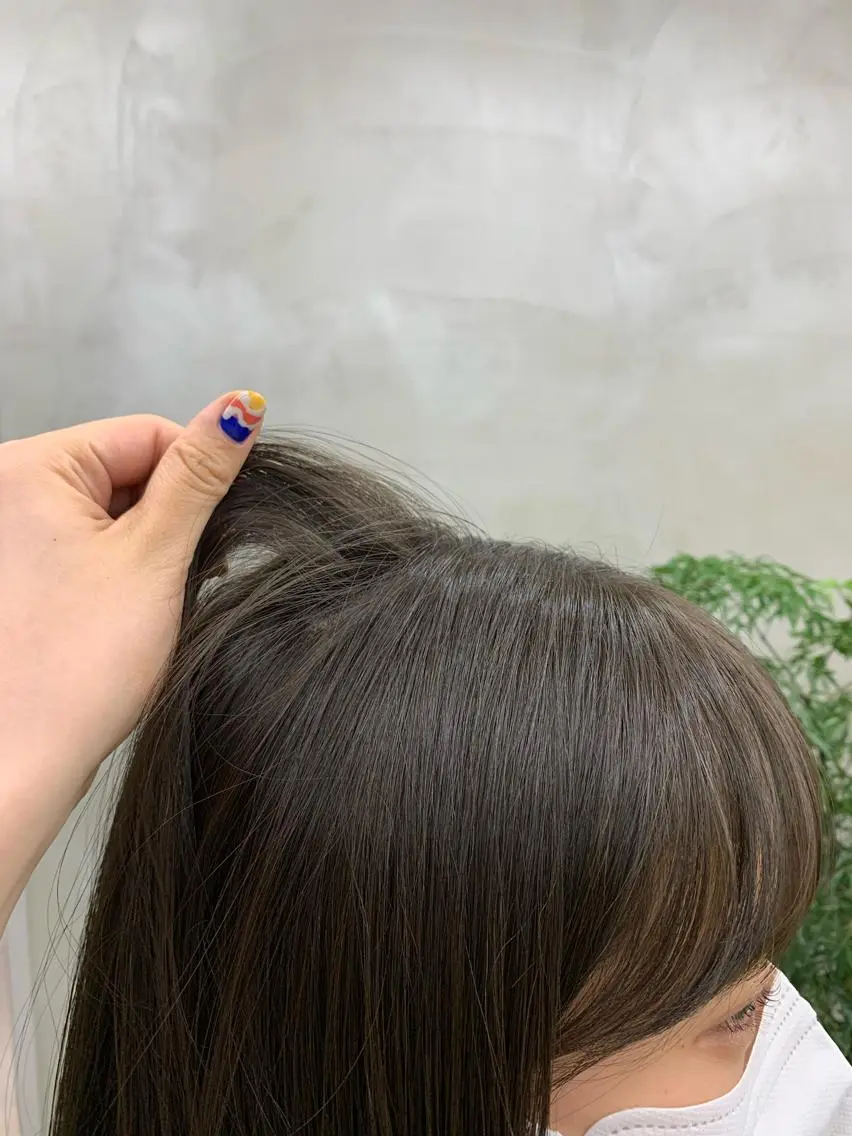 ロング カラー オリーブカラー 韓国ヘア 🎀華澄のヘアスタイル