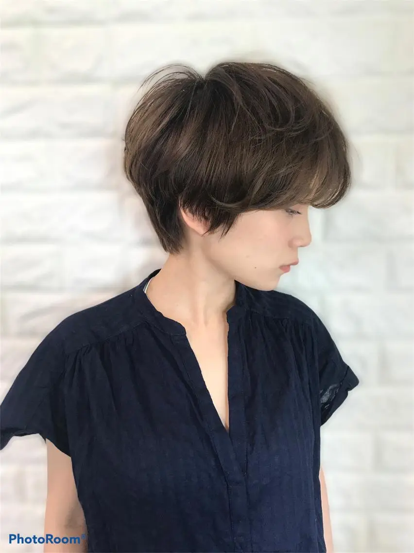 ショート カット 縮毛矯正/ 髪質改善 /ショート 圍 崇行のヘアスタイル