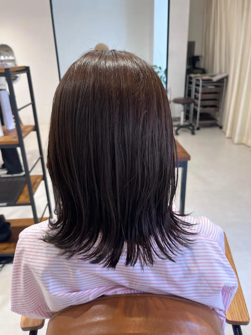 ミディアム カラー amoretto _kokoroのヘアスタイル