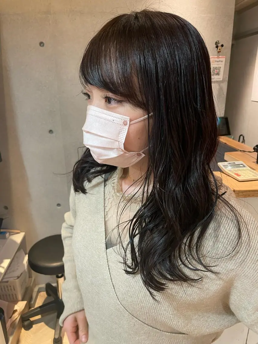 ロング カラー カット ヘアカラー しのはら まどかのヘアスタイル
