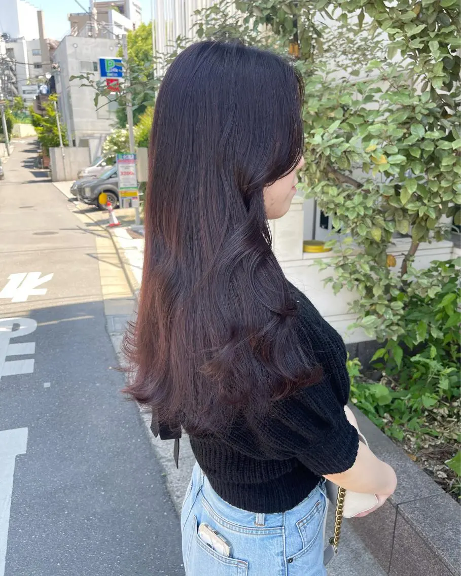 ロング カラー ラベンダーカラー ラベンダーグレー 透明感/レイヤー スタイル🤎mamiのヘアスタイル