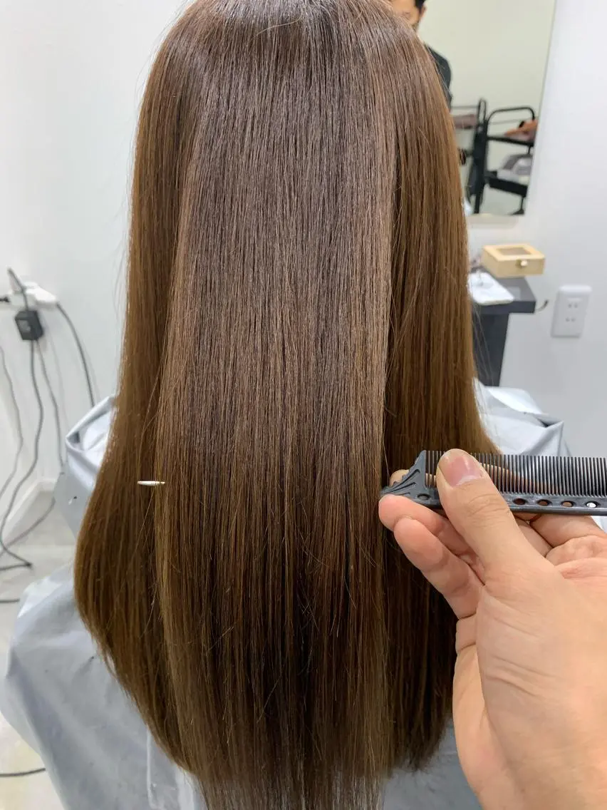 ロング 髪質改善 髪質改善カラーのヘアスタイル