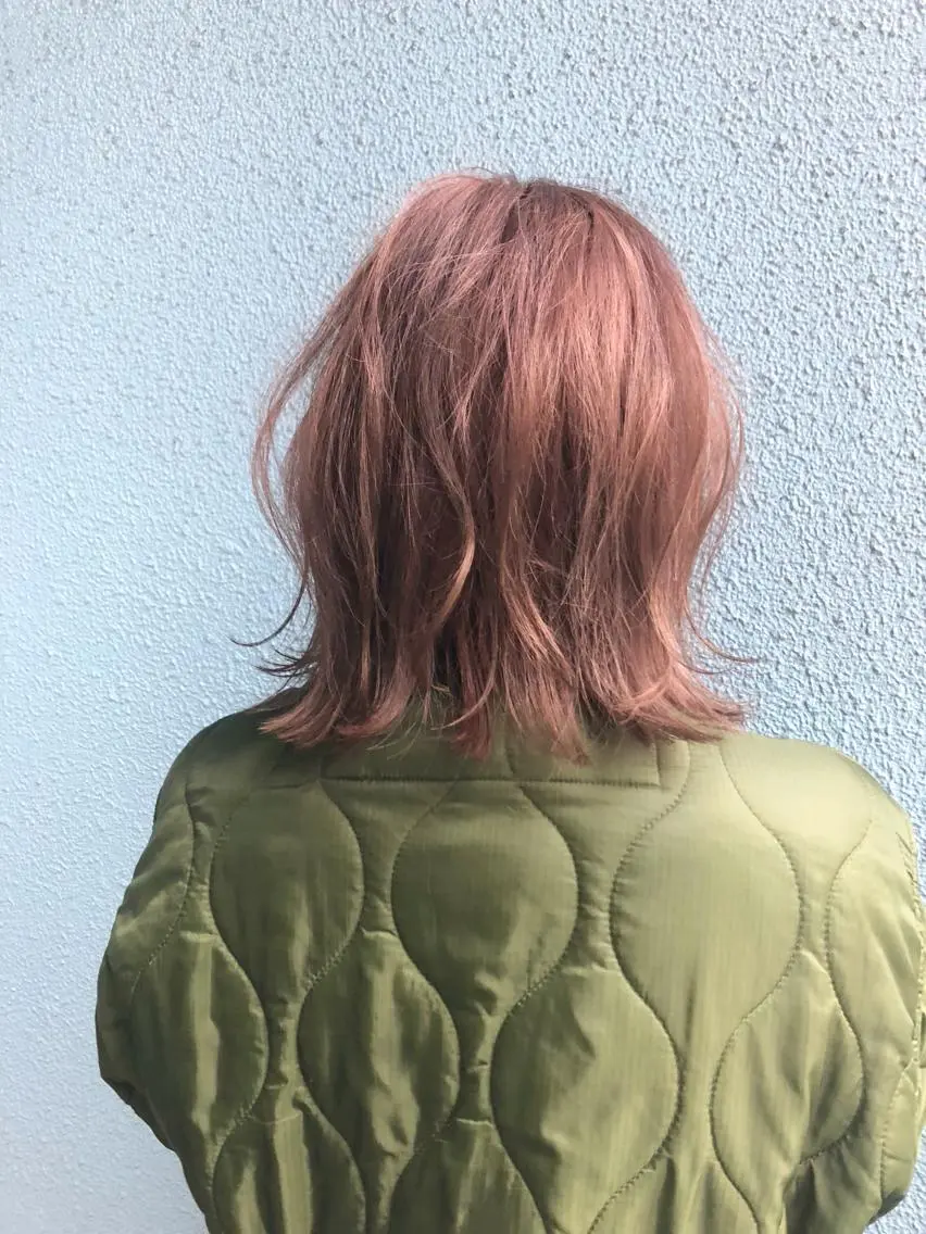 ミディアム カラー ブリーチ ケアブリーチ Pia ツボイ ケイタのヘアスタイル