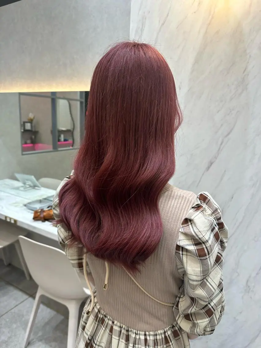 セミロング カラー ヘアアレンジ ヘアカラー トリートメント 天神/ブリーチ/ ブリーチなしカラーのヘアスタイル