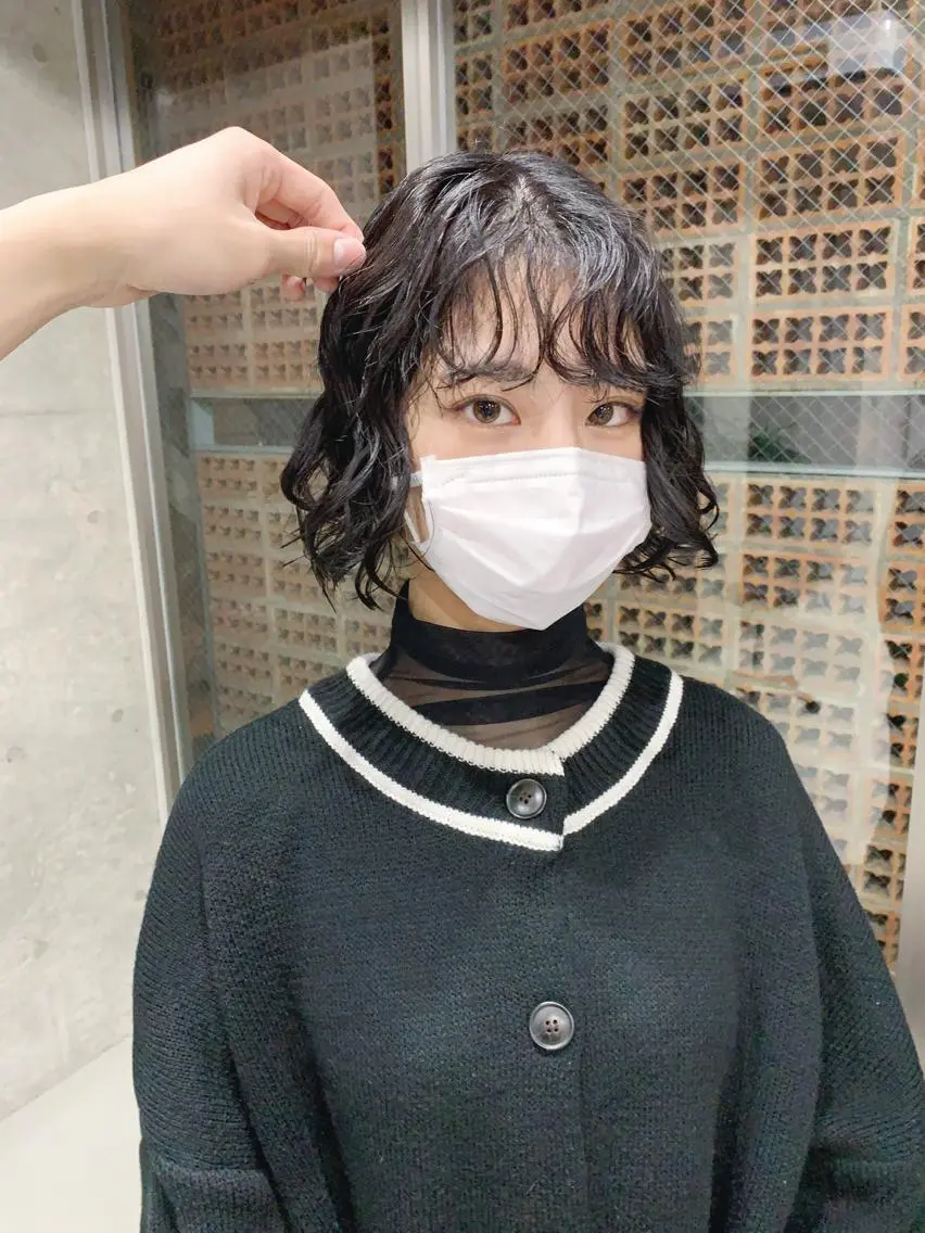 パーマ カット パーマ トリートメント ボブパーマコテ巻き風 パーマNo1深江秀平のヘアスタイル
