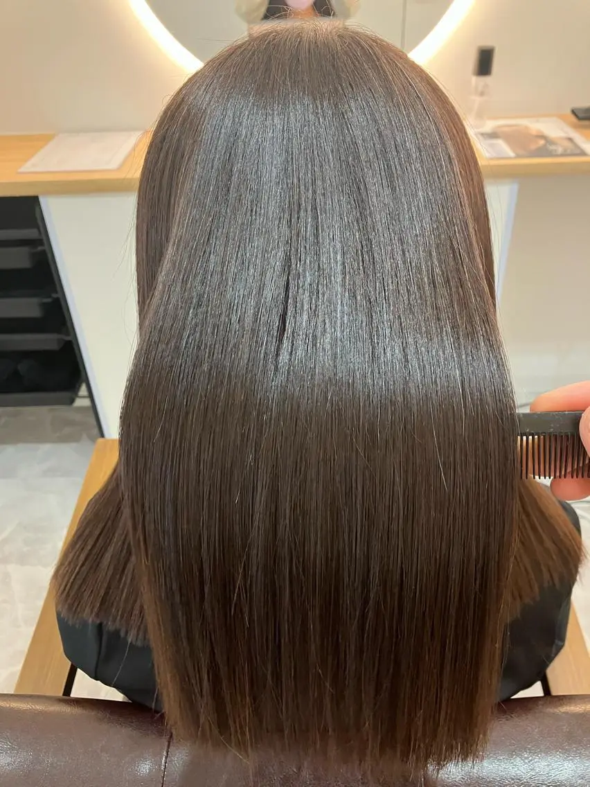 ミディアム カラー ヘアアレンジ キッズ カット ヘアカラー トリートメント 横浜関内髪質改善 re:Magoのヘアスタイル