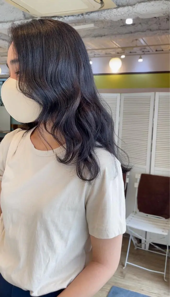 セミロング カラー 透明感カラー カット ヘアカラー トリートメント ヘッドスパ ヘアセット 大人可愛い透明感🌟 小顔・韓国髪🌟野中のヘアスタイル