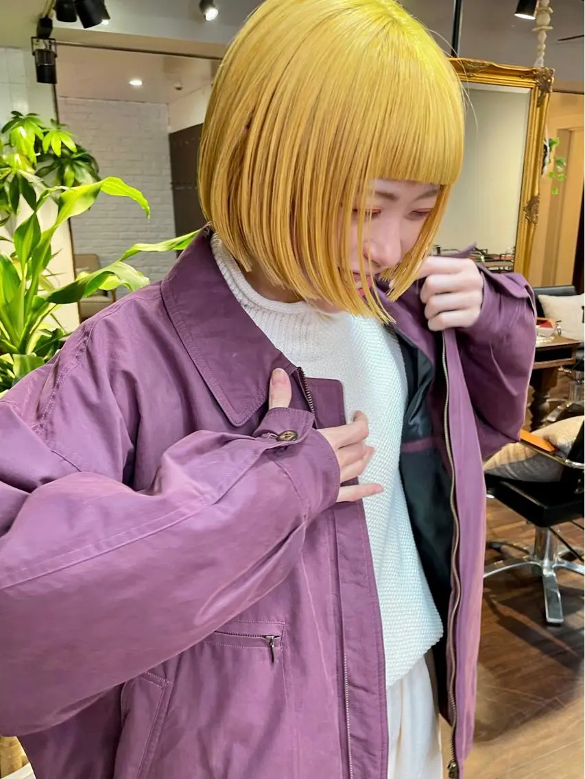 ショート ボブ オカモト ミユウのヘアスタイル