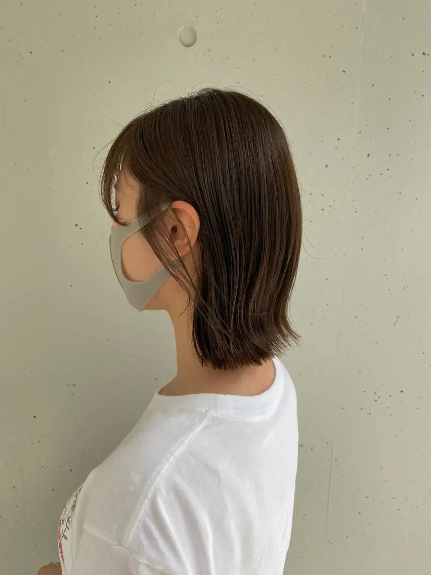 ミディアム カット ヘアカラー トリートメント ボブ / オージュア 🌸Mikuのヘアスタイル