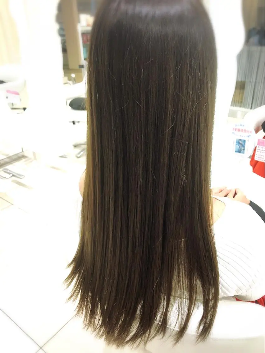 ロング カット ヘアカラー トリートメント 上田 篤史のヘアスタイル
