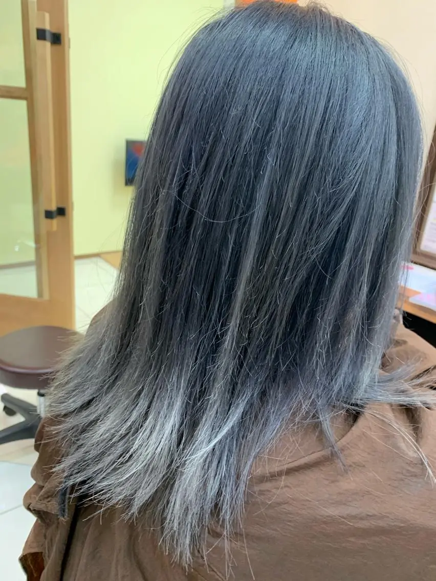 ミディアム カラー 韓国風特化 池田一之のヘアスタイル
