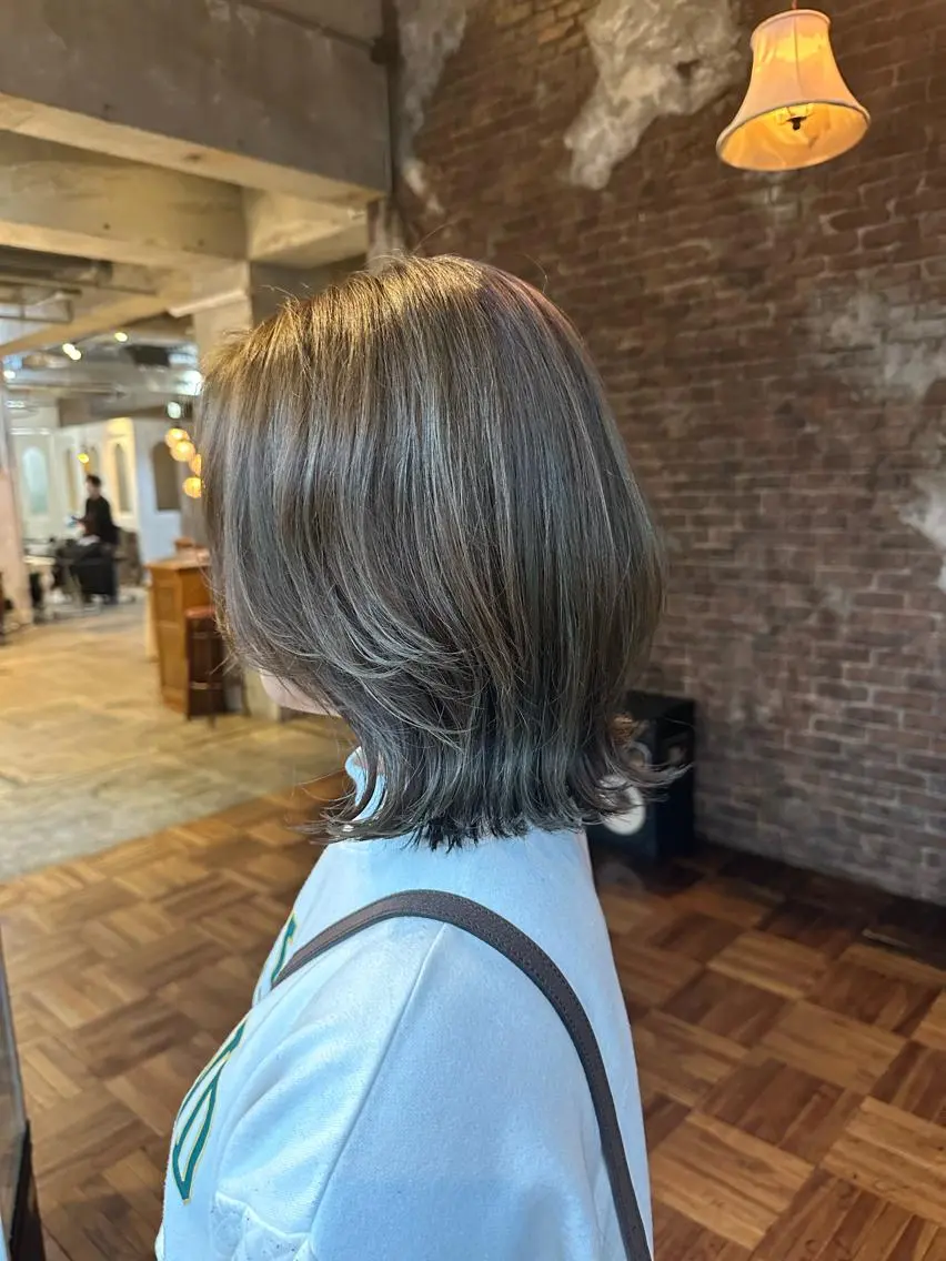 ミディアム カラー カット ヘアカラー トリートメント 韓国レイヤー✨ yasuko銀座のヘアスタイル
